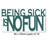 Being sick is no fun,pack of 10, Ideal for your card making, bul